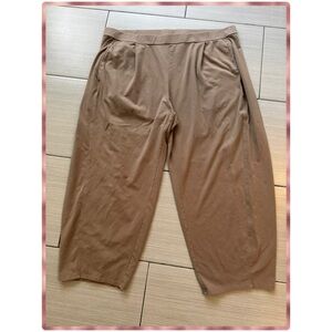 Women’s Plus Size Beige Brown Cropped Pants